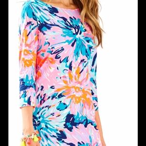 Lilly Pulitzer Marlowe Boatneck Cotton Dress Women's Sz Small